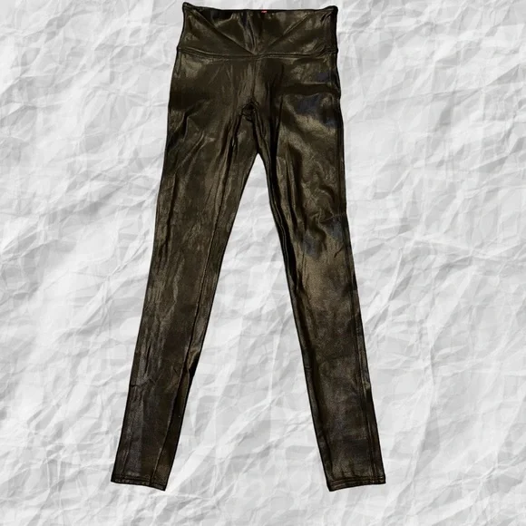 Spanx‎ Faux Black Leather Leggings Size Small - Picture 5 of 10
